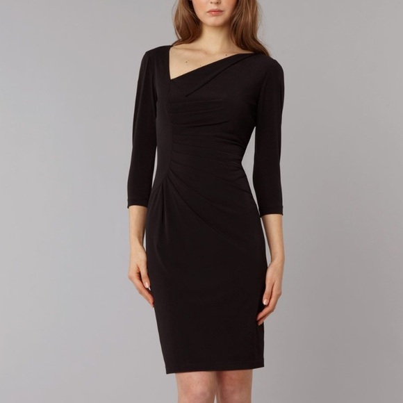 David Meister Dresses & Skirts - David Meister elbow length asymmetrical neckline